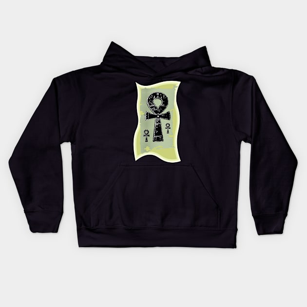 Ankh Symbol Kids Hoodie by Dojaja